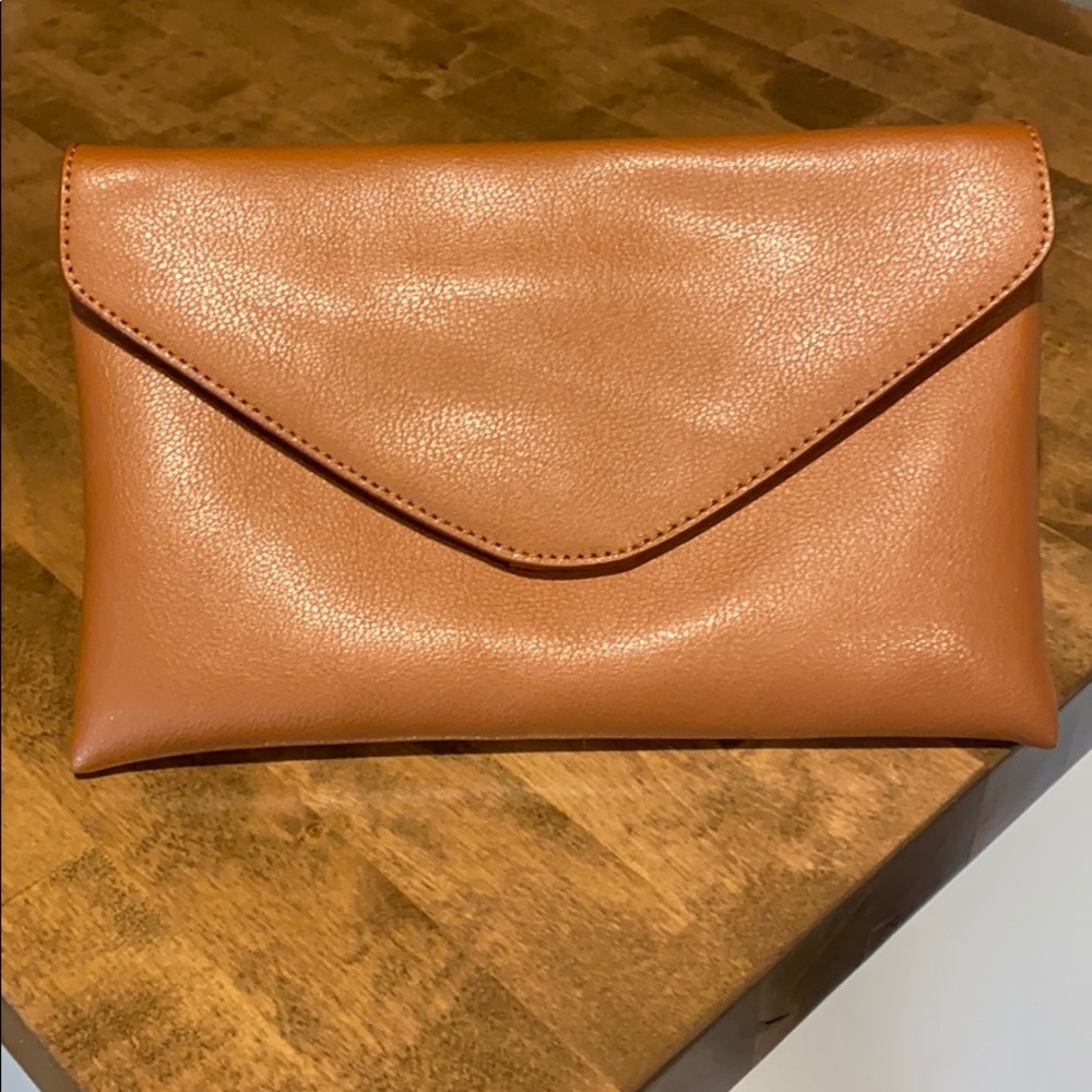 Jcrew leather clutch